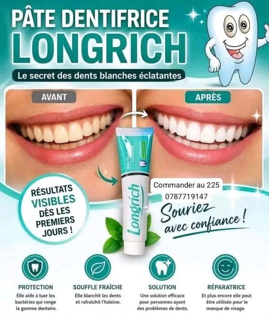 Pâte Dentifrice Longrich Original - Le Secret des Dents Blanches Éclatantes